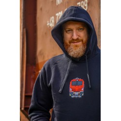 Bluza z kapturem - haftowany pociąg NA ZAMÓWIENIE