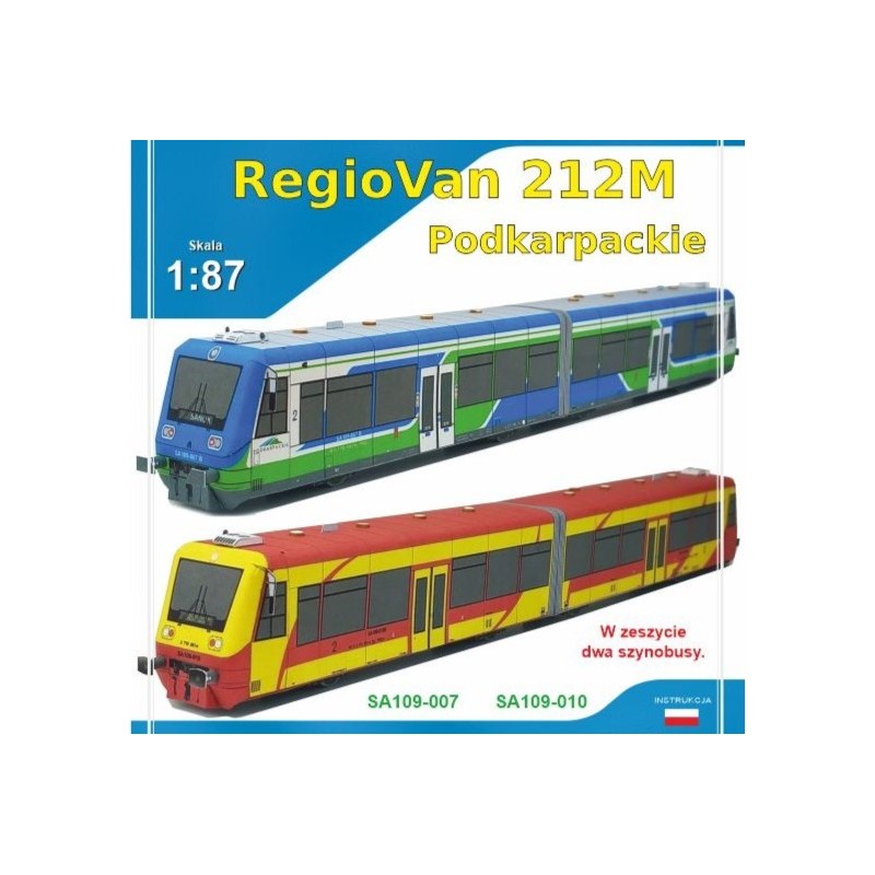 Model kartonowy RegioVan 212M Podkarpackie - dwa modele!