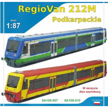 Model kartonowy RegioVan 212M Podkarpackie - dwa modele!