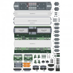 Model kartonowy EP07-338 Lokomotywa elektryczna PKP Intercity