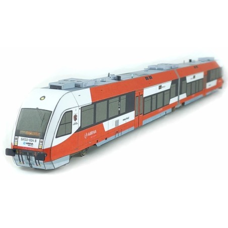 Model kartonowy Pociąg PESA 218Mc ARRIVA SA133-024 Kujawsko-Pomorskie