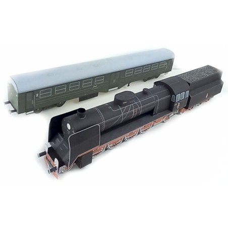 Model kartonowy Parowóz Pt-47 i Wagon 102A