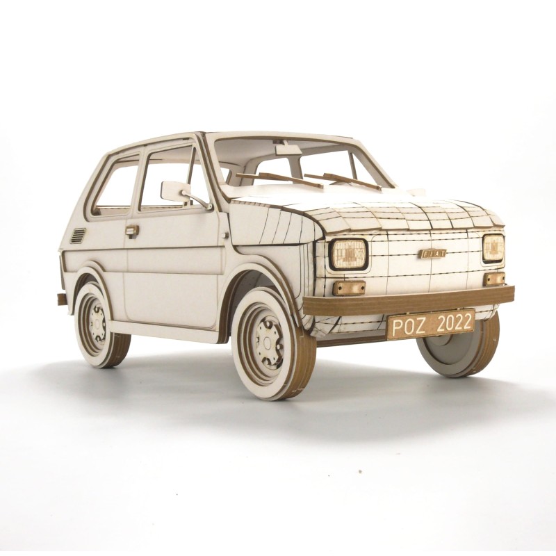 Fiat 126p MALUCH - skala 1:12 - model wycięty laserowo