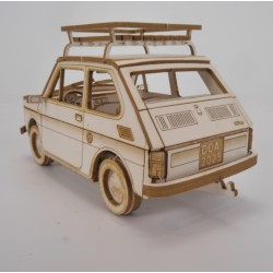Fiat 126p MALUCH + bagażnik dachowy- skala 1:32 - model wycięty laserowo