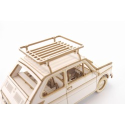 Fiat 126p MALUCH + bagażnik dachowy- skala 1:32 - model wycięty laserowo