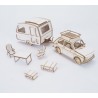 Fiat 126p + przyczepa N126 + dodatki skala 1:32 - model wycięty laserowo