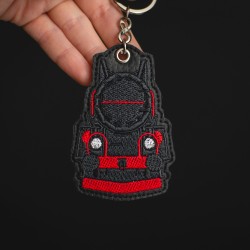 Brelok z haftowanym parowozem Ty51