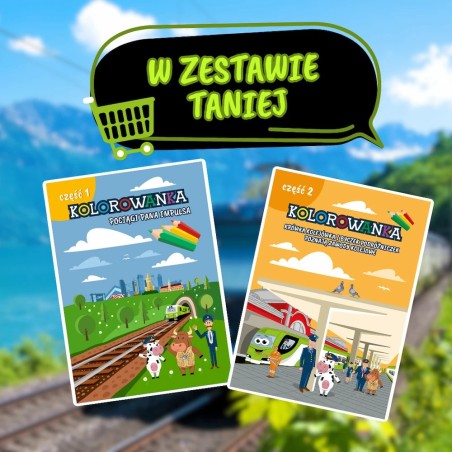 Kolorowanka kolejowa cz.1 i cz.2 ZESTAW