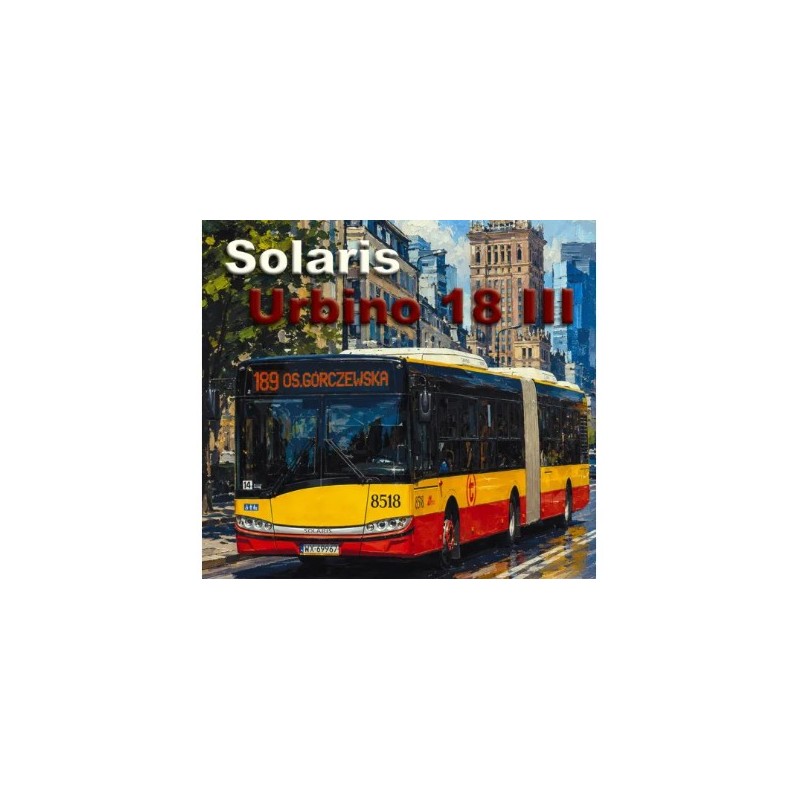 Model kartonowy autobus Solaris Urbino 18 III - MZA Warszawa