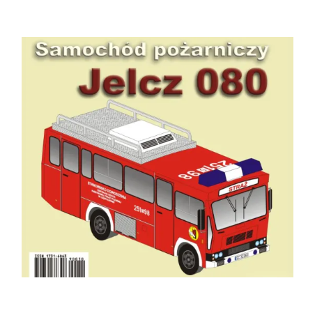 Model kartonowy autobus Jelcz 080 w wersji wozu STRAŻ POŻARNA