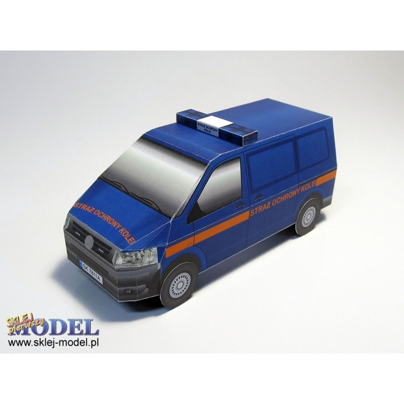 Model kartonowy Bus Straż Ochrony Kolei