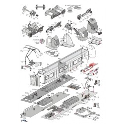 Model kartonowy Pociąg pasażerski SKM Warszawa EZT 35WE "Impuls"