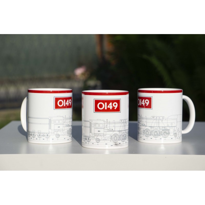 Kubek z parowozem Ol49 na prezent dla kolejarza