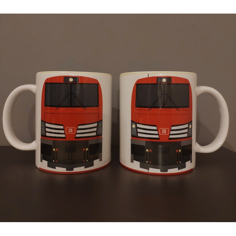 Kubek z lokomotywą Simens Vectron DB