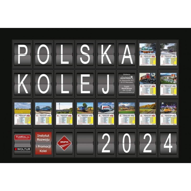 Kalendarz 2024 POLSKA KOLEJ - Stalowe Szlaki